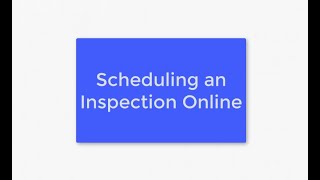 Scheduling an Inspection Through Citizen Access [upl. by Lustick]