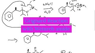 Grignard reagent reaction with Weinreb amide [upl. by Nanette]