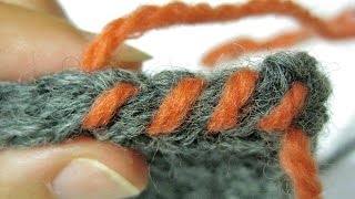 How to Whipstitch Straightedged Crochet Seams Standard Whipstitch and Modified [upl. by Arbrab]