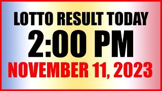 Lotto Result Today 2pm November 11 2023 Swertres Ez2 Pcso [upl. by Edric]