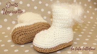 TUTORIAL boots uncinetto scarpinestivalettofafatatuttofare [upl. by Nickey]