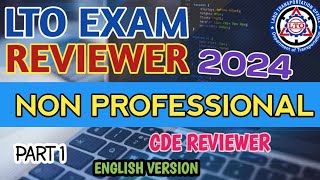 2024 LTO EXAM REVIEWER ENGLISH VERSION Part 1 [upl. by Tamis]