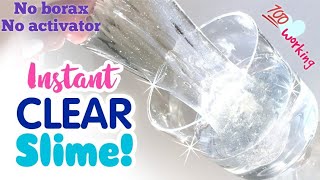 DIY clear Slime without borax or Activator  How to make clear Slime  Clear slime  ASMR  Slime [upl. by Mireielle]