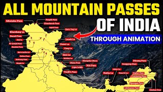 All Mountain Passes of India and their Location on MAP  Smart Tricks  OnlyIAS [upl. by Anekahs]