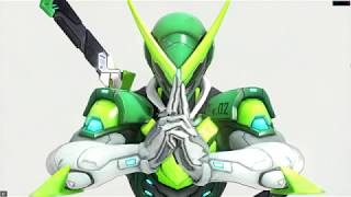 Sentai Genji Skin 「 Overwatch Anniversary Costume│Overwatch 」 [upl. by Annovaj573]