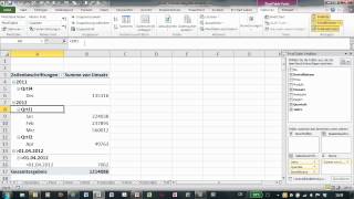 Excel  Pivot Tutorial 6  Gruppierung von Zahlen und Datumswerten [upl. by Artek998]