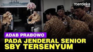 Adab Prabowo Hormati Jenderal Agum soal Tempat Duduk SBY Wiranto Tersenyum [upl. by Hatfield]