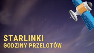 Satelity Starlink  godziny przelotów kosmicznego pociągu poniedziałek wieczór i wtorek rano [upl. by Alleuqram837]