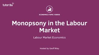 Monopsony in the Labour Market I A Level and IB Economics [upl. by Martelli]