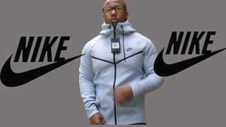 Nike Tech Fleece Glacier Grey Hoodie Review amp Sizing [upl. by Cirdor]