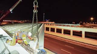 Werkzaamheden viaduct A9 Badhoevedorp  Timelapse [upl. by Hardi451]