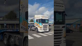 Baker Plant Hire Scania R450 Start Up Video [upl. by Anirdnajela]