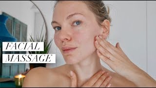 Lymphatic Drainage Face Lifting Massage [upl. by Ahsilram]