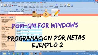 02 Programación por metas POMQM for Windows [upl. by Biernat975]