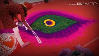 आवड रांगोळीची  Best rangoli  रंगोळी  Arts Time lapse rangoli artists [upl. by Anaeirb]