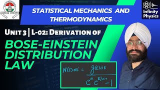 Unit 3 L 02 BoseEinstein Distribution Law  Statistical Mechanics and Thermodynamics  BSc II [upl. by Euqinomahs]