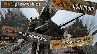 For Honor Saltiest Crybaby Warmonger Tries Ledging  Peacekeeper Brawls [upl. by Nerte201]