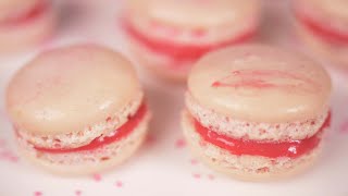 Raspberry Macarons Recipe  Perfect for Valentines Day [upl. by Odnanreh909]