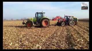 Wpadki Rolnicze 2014  Traktory W błocie Piękny ryk śilnika DeutzFahr ClaasUrsus New Holland [upl. by Elkin]