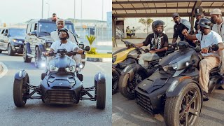 Stonebwoy Fills Kotoka Airport With Motor Bikes To Welcome Davido amp Escort Him To Hotel [upl. by Yanel51]