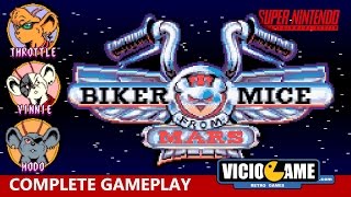 🎮 Biker Mice from Mars SNES Complete Gameplay [upl. by Ahtan]