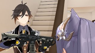 Overprotective Daddy Zhongli  MMD Genshin Impact Animation [upl. by Haidej805]