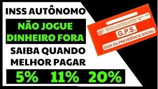 COMO PAGAR O INSS VEJA O MELHOR PLANO E MAIS BARATO 5 11 OU 20  AUTÔNOMO [upl. by Latton472]