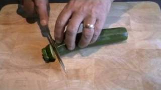 How to cut courgette slices [upl. by Monda]