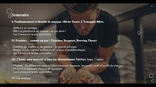 WEBINAIRE  Créer sa microbrasserie [upl. by Ybur]