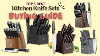 Top 5 Knife Sets to Buy in 2024  Best Kitchen Knife Sets Buying Guide [upl. by Sulohcin]