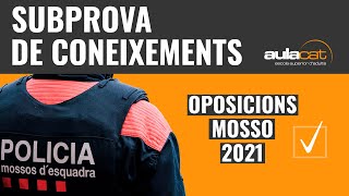 Examen oposicions mosso 2021 prova de coneixements [upl. by Iem]