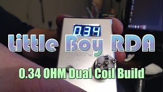 Little Boy RDA Dual Coil Build  VAPEFOG [upl. by Snevets596]