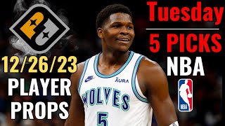 PRIZEPICKS NBA TUESDAY 1226 CORE PLAYER PROPS [upl. by Stan329]