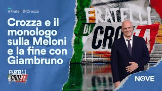 Crozza e il Monologo sulla fine della storia tra Meloni e Giambruno e i fuori onda di Striscia [upl. by Martinson]