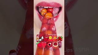 asmr RED FOODS 빨간 이모지 먹방 EMOJI FOOD KOHAKUTO 코하쿠토 eating sounds [upl. by Inihor]