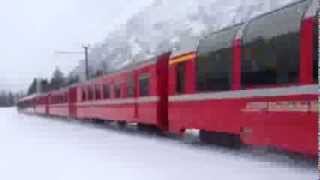 Bernina Express in Winter [upl. by Sidalg748]