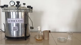 Autoclave  Sterilization Process of Glassware and Nutrient Media by Moist Heat Sterilization [upl. by Kyla]