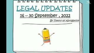 1630 September 2022 latest judgements legal updates and news [upl. by Lubba221]