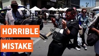 Man Drops Expensive Camera  Cinegear Steadicam Demo [upl. by Rorrys]