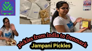 Veg and Non veg Pickles  Jampani Pickles from Hyderabad  Tasty pickles from India to Denmark [upl. by Ujawernalo229]