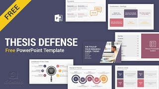 Master’s Thesis Defense Free PowerPoint Template Design  SlideSalad [upl. by Selmner589]