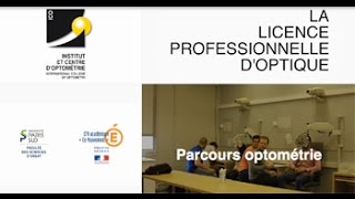 Licence pro doptique parcours Optométrie [upl. by Ciccia]