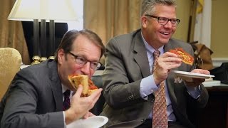 Chicago Politicians Talk Chicago Pizza [upl. by Anileve]