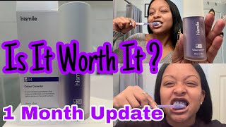 Hismile V34 Colour Corrector Serum 1 Month Update Is it Worth it Teeth Whitening Danielle Denese [upl. by Ecirtnas]