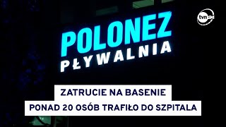 Ponad 20 osób z basenu trafiło do szpitaliTVN24 [upl. by Eikram]