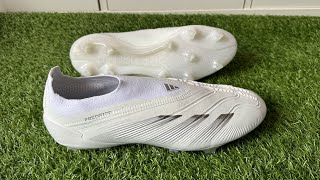 Adidas Predator Elite Laceless Football Boots Review amp Play Test  UNBOXING ASMR 4K [upl. by Fisken]