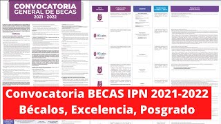 Convocatoria de Becas IPN 20212022 Bécalos Excelencia Posgrado IPN Bécalos [upl. by Bouton]