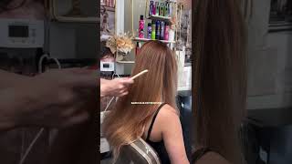 Strawberry blonde hair transformation 🍓hairtok hairextensions [upl. by Ephrayim804]