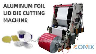 Aluminum Foil Lid Die Cutting Machine for foil container [upl. by Hime]