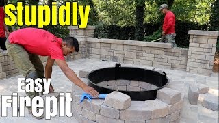 Super Easy Fire Pit build  DIY How to build a patio firepit  Little Known Tips design amp ideas [upl. by Wong]